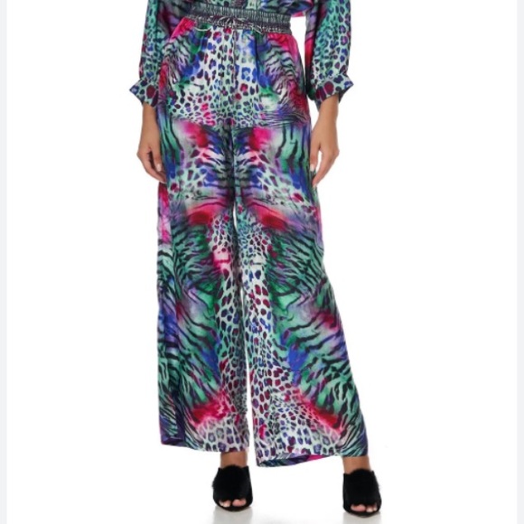 Camilla Pants - Camilla Wide Leg Silk Pants Mighty Meow